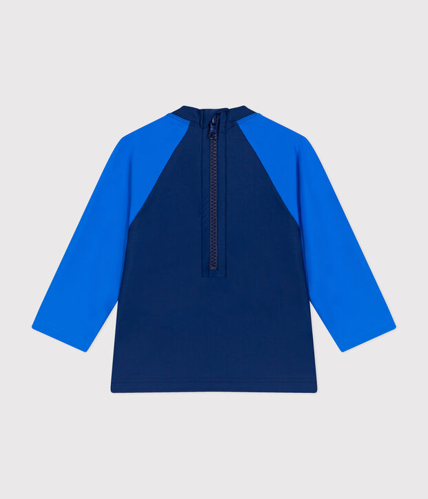 Zwemshirt met uv-bescherming voor baby's blauw/blauw