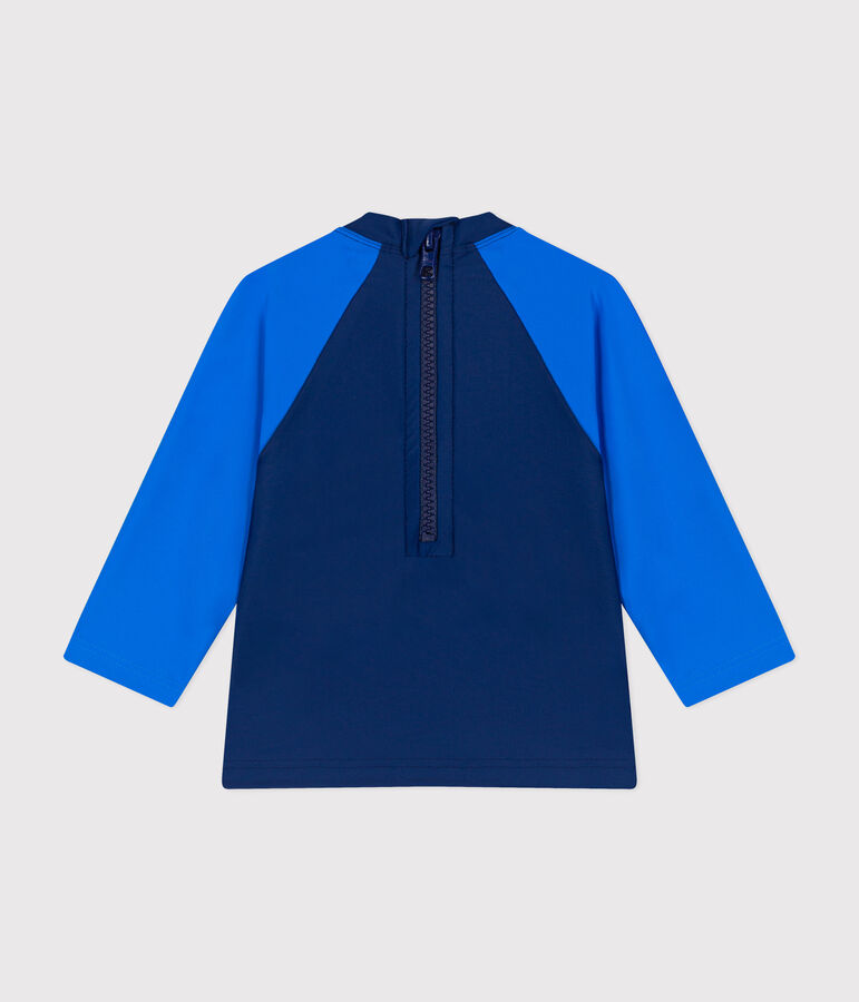 Zwemshirt met uv-bescherming voor baby's blauw/blauw