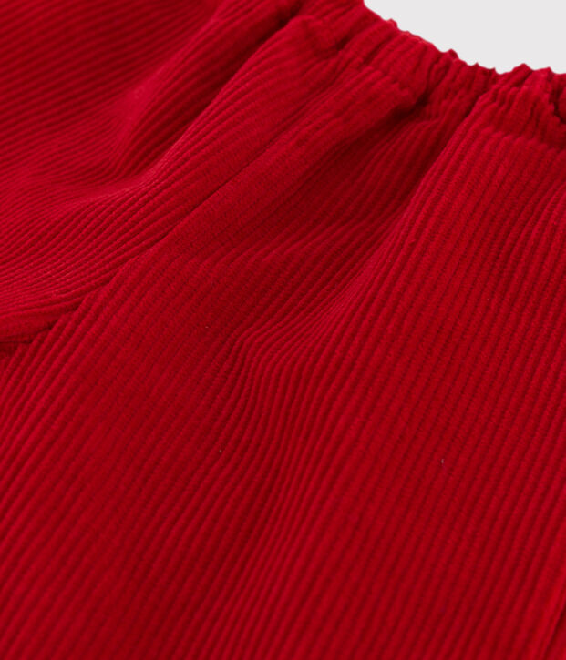 Babybroek in ribfluweel rood