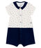 Combicourt bébé garçon blanc MARSHMALLOW/ MULTICO CN