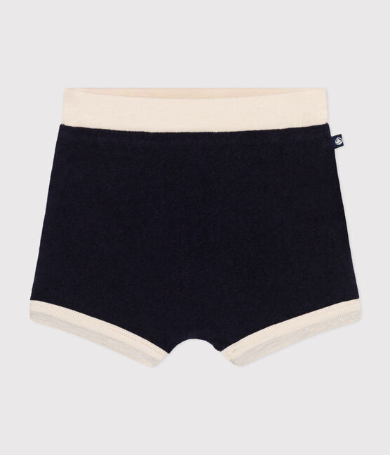 Short in bouclé badstof voor baby's blauw SMOKING