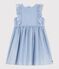 Robe sans manches enfant en coton bleu