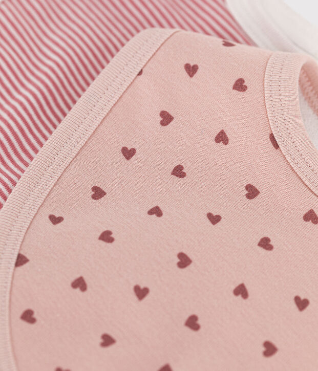 Lots de deux bavoirs b&eacute;b&eacute; en coton multicouleur