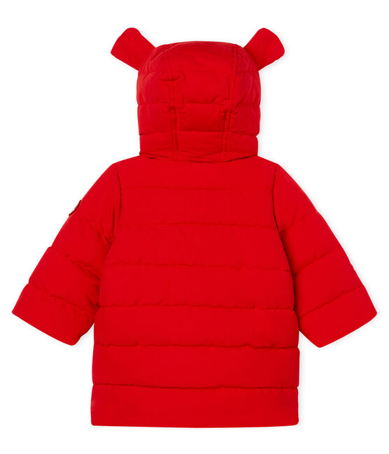 Doudoune bébé fille en microfibre rouge TERKUIT