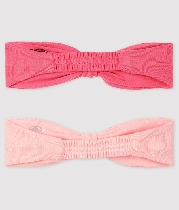 Lot de 2 bandeaux b&eacute;b&eacute; fille multicouleur