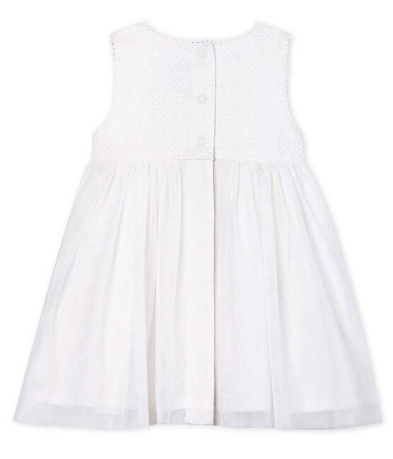 Robe de cérémonie bébé fille blanc MARSHMALLOW/marron CUIVRE