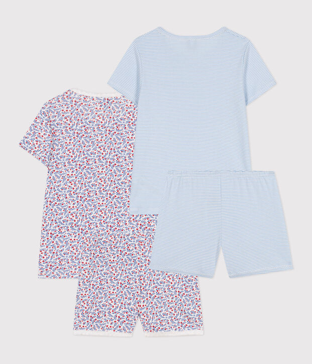 Setje met 2 katoenen korte pyjama's voor kinderen multicouleur