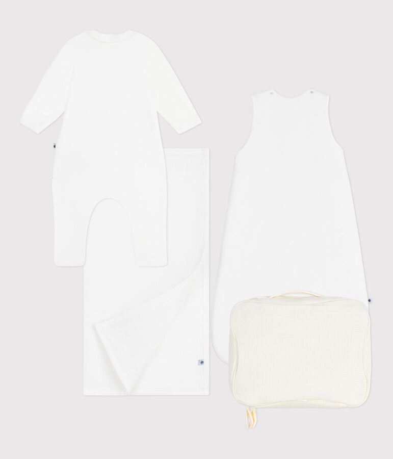 Valisette cadeau naissance en coton multicouleur