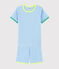 Pyjacourt en coton enfant bleu EDNA/blanc MARSHMALLOW