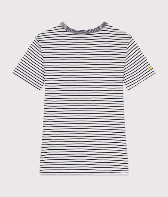 L'Iconique, katoenen T-shirt voor dames met Monsieur Madame-motiefje wit MARSHMALLOW/blauw SMOKING