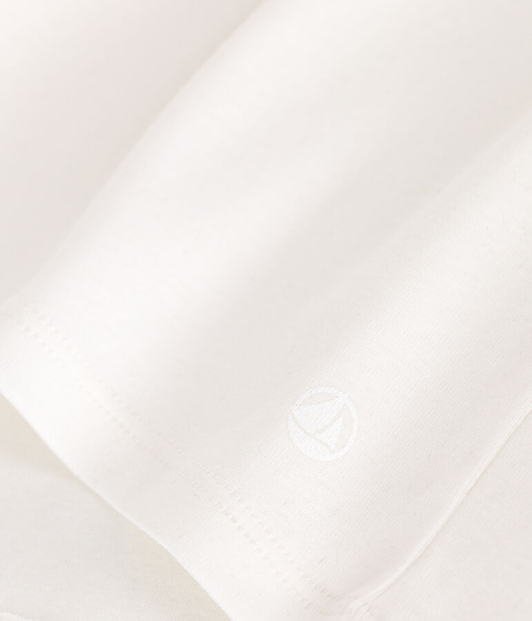 Teeshirt enfant en coton manches courtes uni blanc