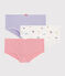 Set van 3 shorties met vogelprint voor meisjes variante 1