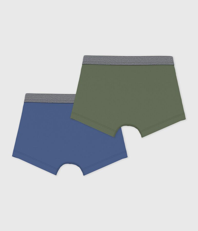 Setje met effen boxershorts voor kinderen in katoen en elastaan multicouleur