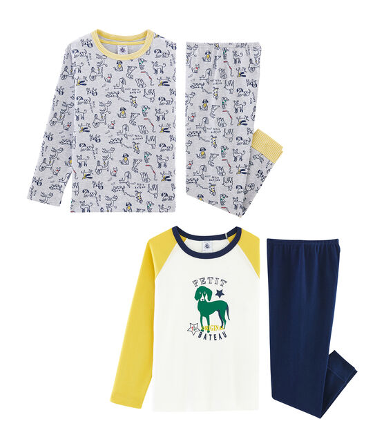 Duo de pyjamas petit garçon en côte variante 1