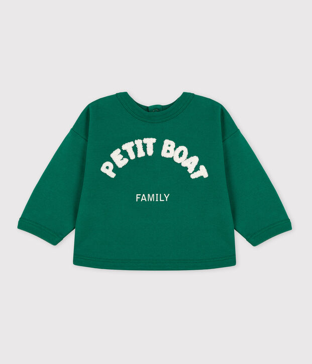 Katoenen sweatshirt voor baby's groen