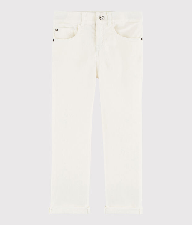Twill broek voor jongens wit