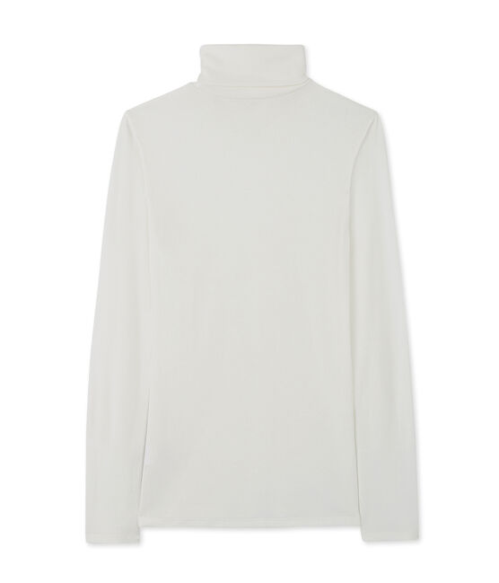 Sous-pull femme en coton léger blanc MARSHMALLOW