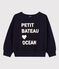 Sweater in molton voor meisjes/jongens blauw SMOKING