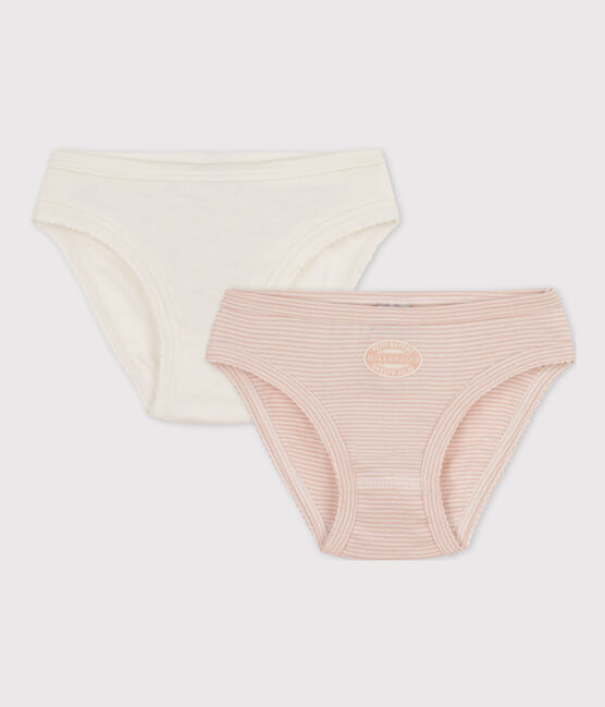 Lot de 2 culottes milleraies petite fille en coton variante 1