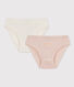 Lot de 2 culottes milleraies petite fille en coton