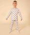 Katoenen trekkerpyjama voor jongens/meisjes wit MARSHMALLOW/wit MULTICO