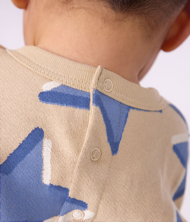 Katoenen sweatshirt met hartjesprint voor baby's beige/multicouleur