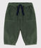 Ribfluwelen broek voor baby's groen VALLEE