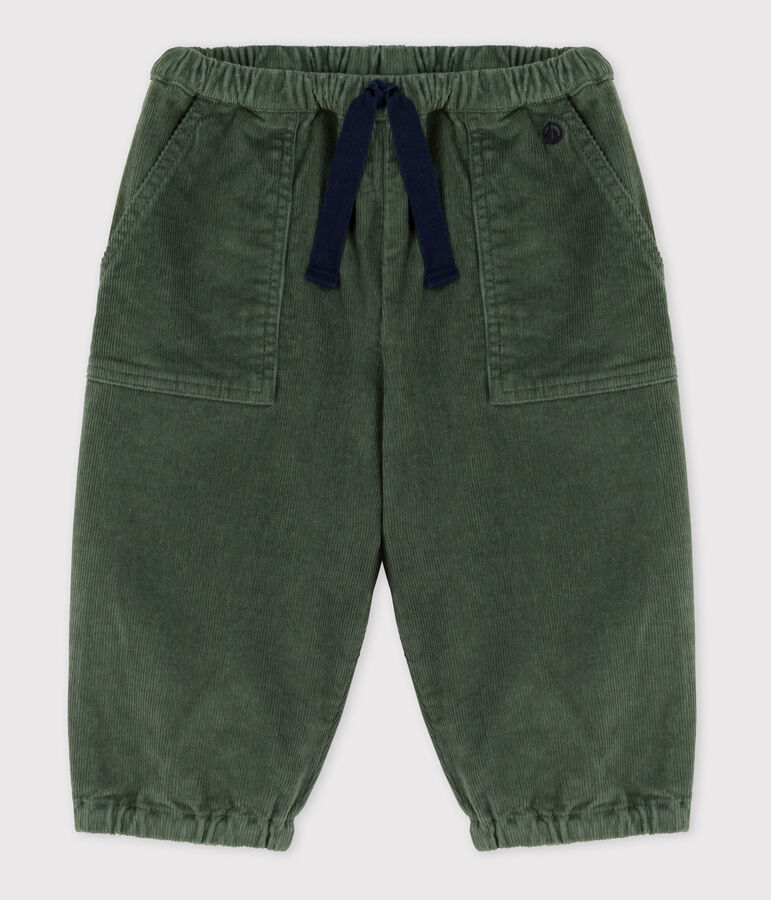 Pantalon b&eacute;b&eacute; en velours c&ocirc;tel&eacute; vert