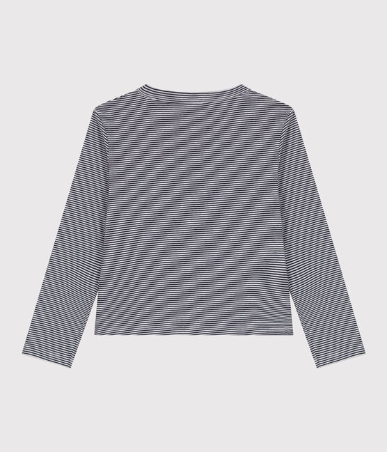 Katoenen kindercardigan met strepen blauw SMOKING/wit MARSHMALLOW