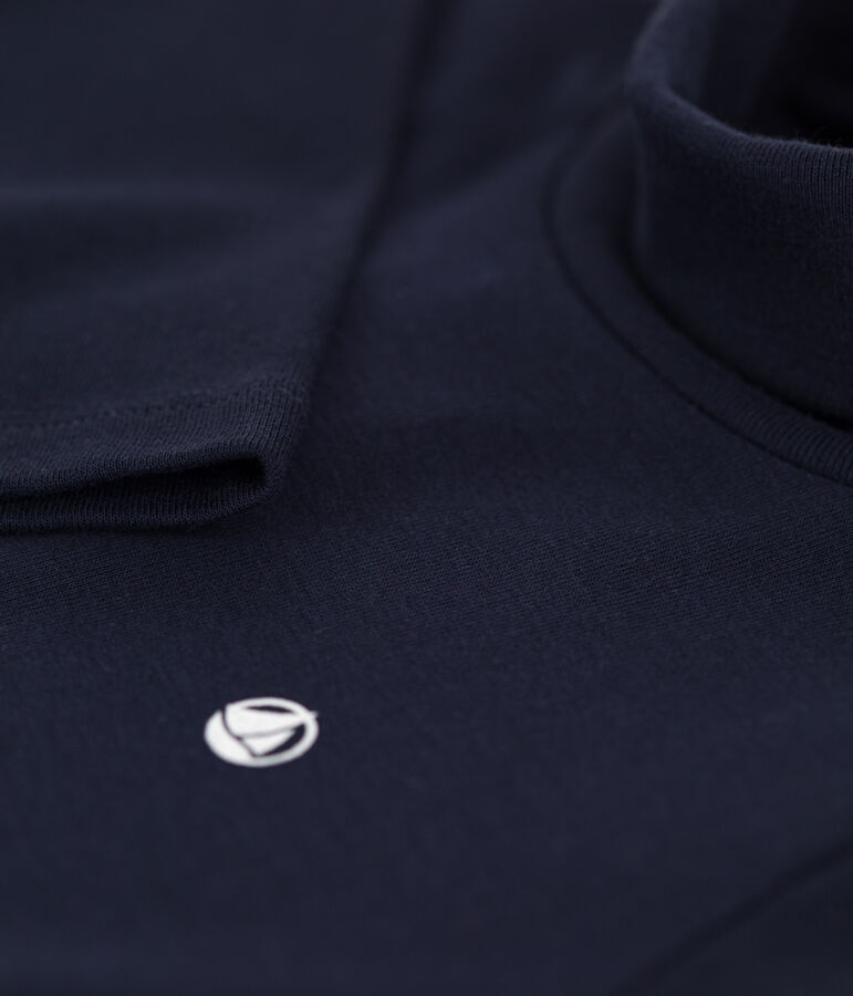 Sous-pull en coton enfant fille / gar&ccedil;on bleu