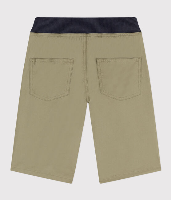 Bermuda en serge de coton enfant garçon vert MARECAGE