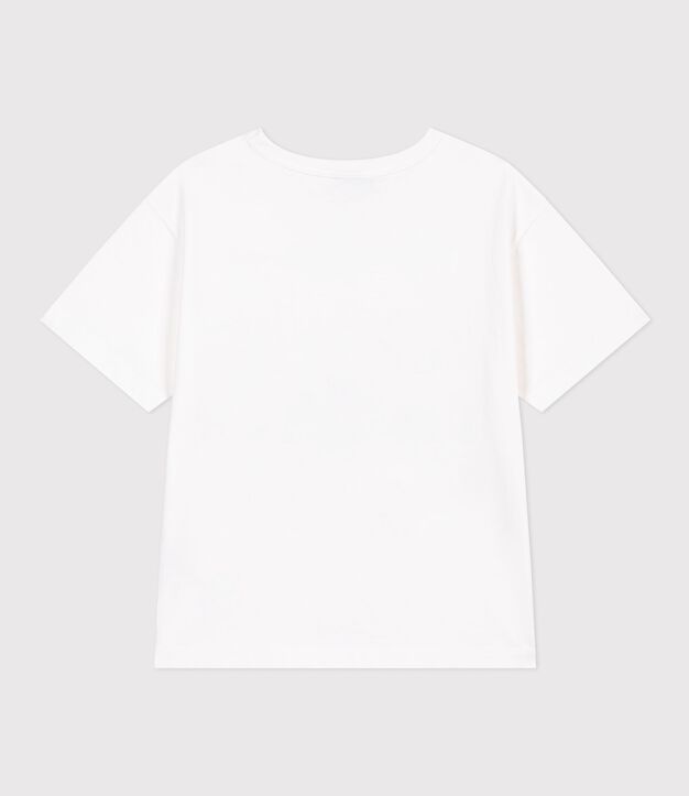 Katoenen T-shirt met korte mouwen voor kinderen wit