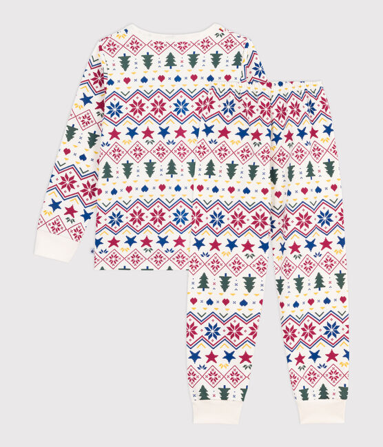 Kinderpyjama van fleece met kerstprint MILK/ MULTICO