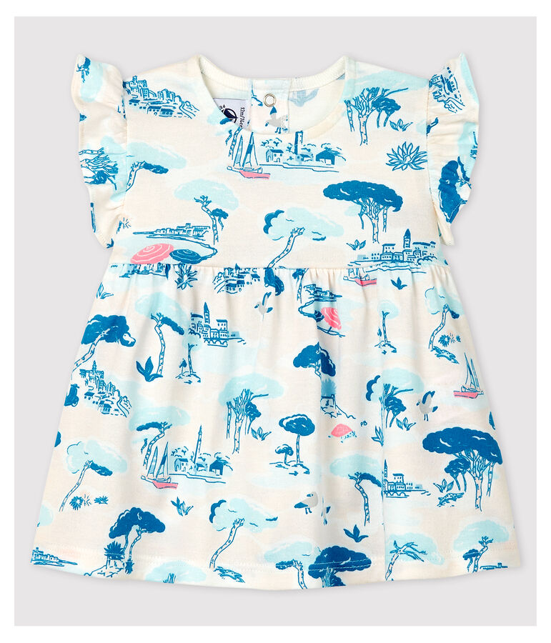 Blouse imprim&eacute;e sans manches en jersey b&eacute;b&eacute; fille blanc/multicouleur