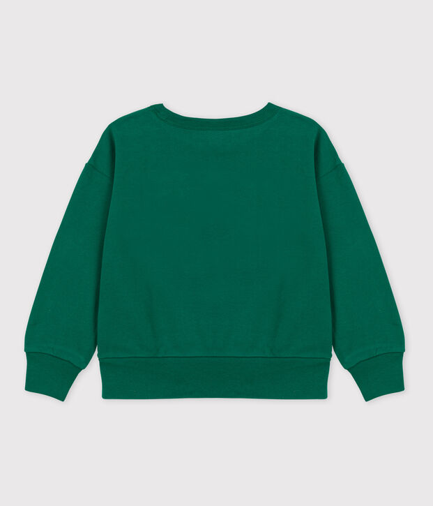 Sweater in molton voor meisjes/jongens groen