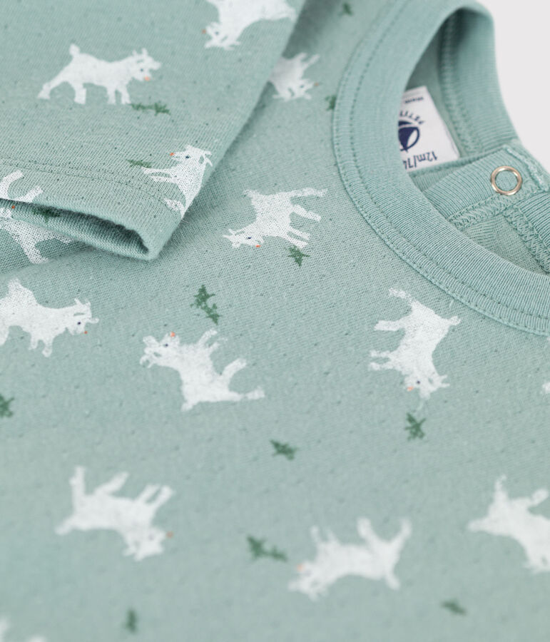 Baby-T-shirt met lange mouwen in tubic groen/multicouleur