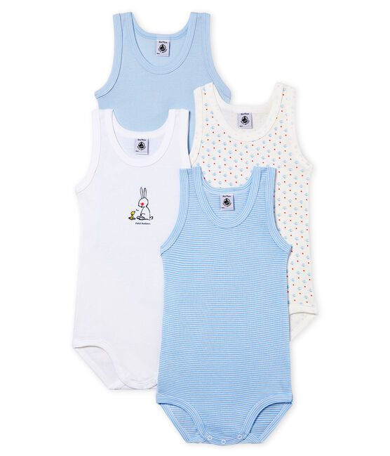 Lot de 4 bodies sans manches bébé fille variante 1