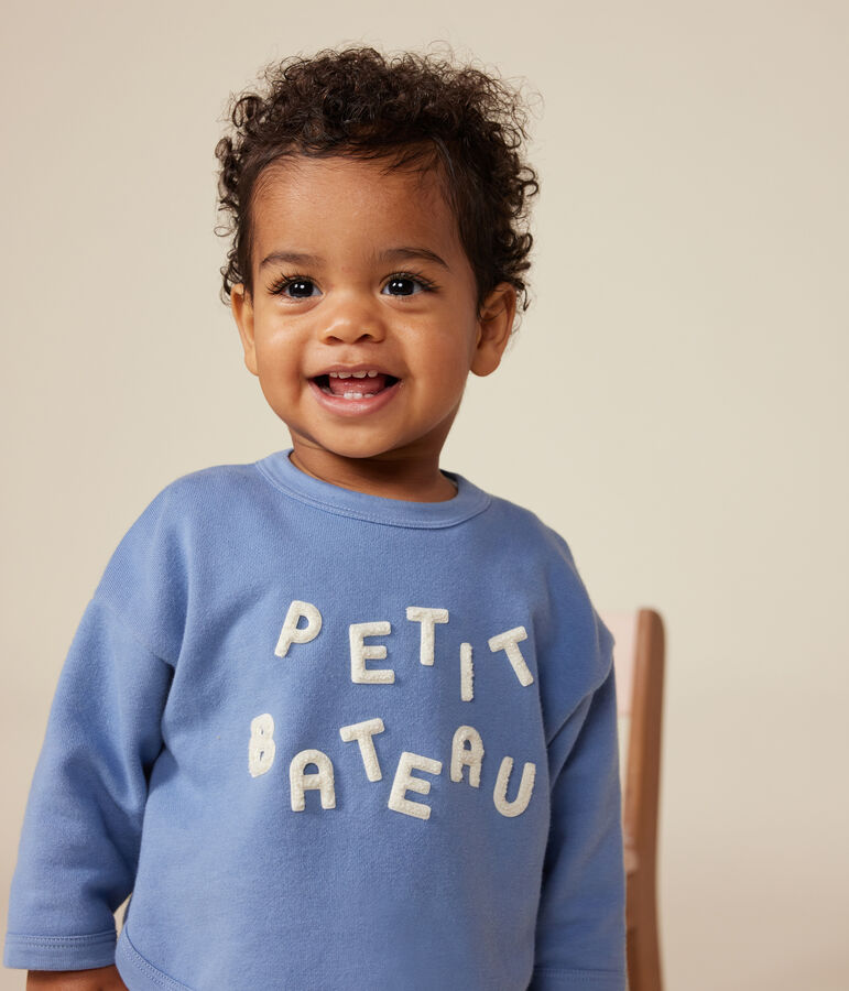 Fleece sweatshirt voor baby's blauw