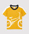 Katoenen jongens t-shirt met korte mouwen geel BOUDOR