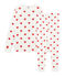 Pyjama petite fille - petit garçon en côte blanc MARSHMALLOW/rouge TERKUIT