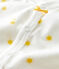 Combicourt bébé petits soleils en coton biologique blanc MARSHMALLOW/ ORGE