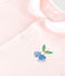 Combicourte bébé en coton et son col claudine rose FLEUR