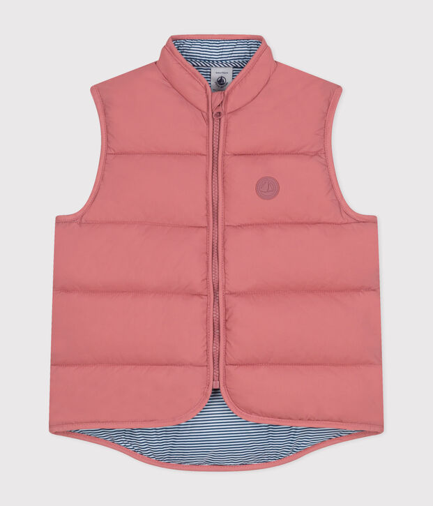 Doudoune sans manche matelass&eacute;e enfant rose