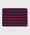 Gebreide gestreepte colsjaal met fleecevoering voor kinderen blauw/rood