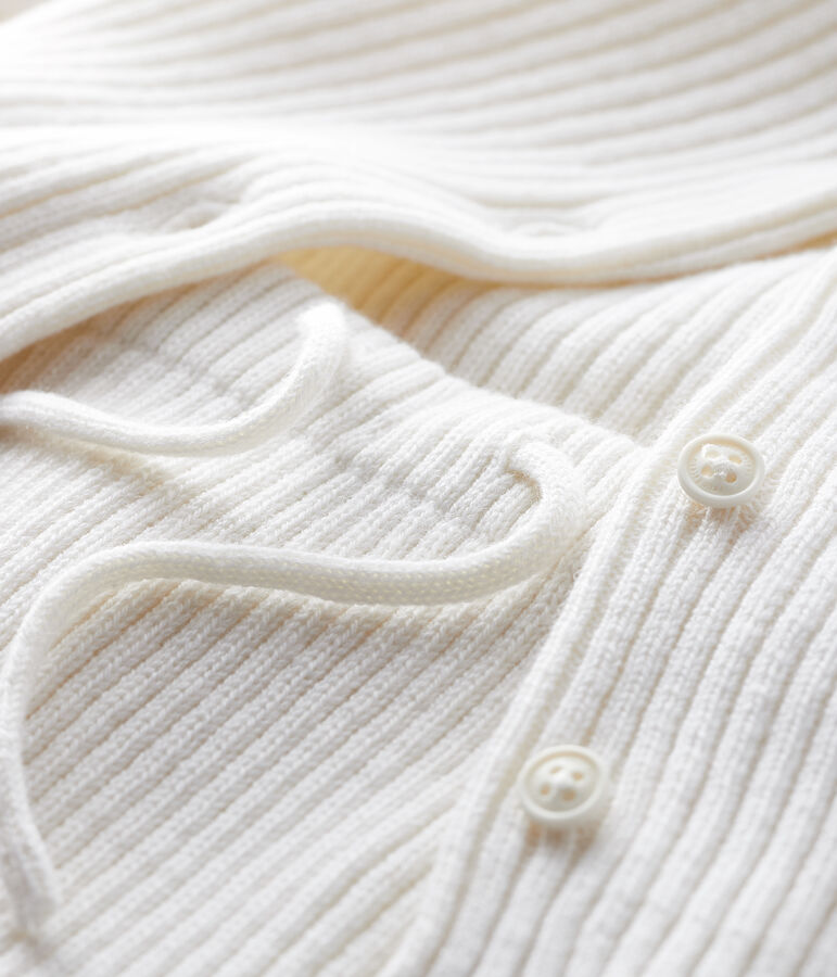 Wit gebreide 2-delige babyset wit