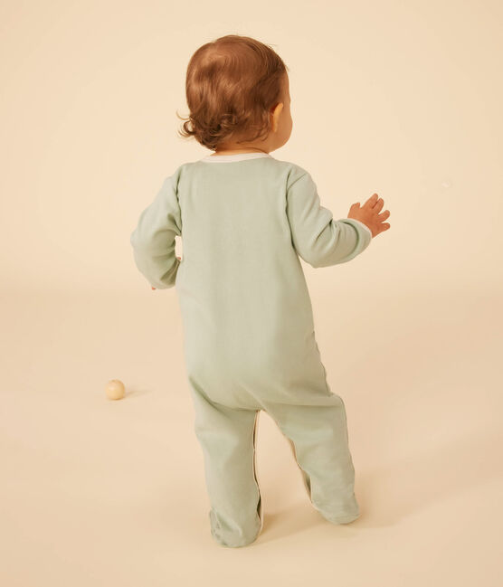 Pyjama bébé en coton vert HERBIER