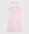 Chemise de nuit d&eacute;guisement et diad&egrave;me enfant en coton rose BARELY/ MULTICO