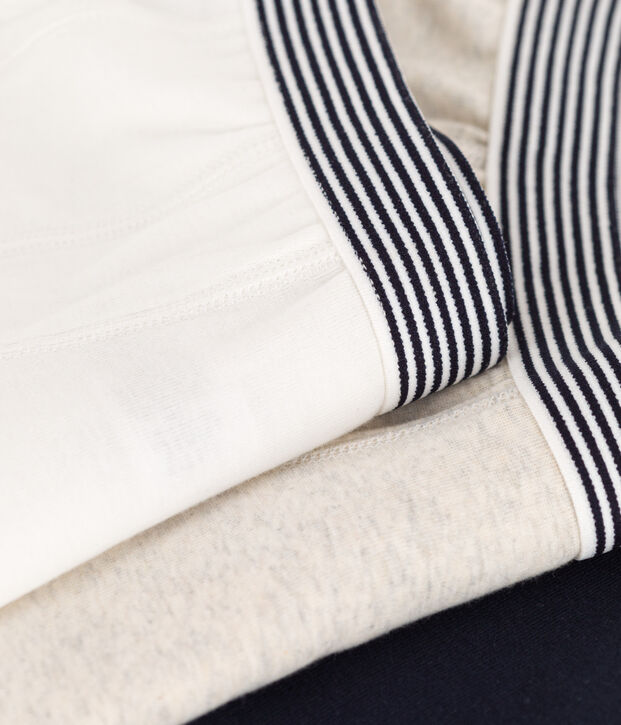 Set van 3 effen boxershorts voor jongens in katoen multicouleur