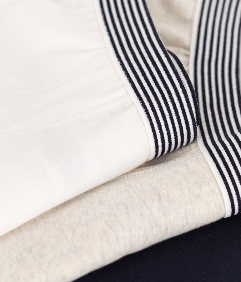 Set van 3 effen boxershorts voor jongens in katoen multicouleur