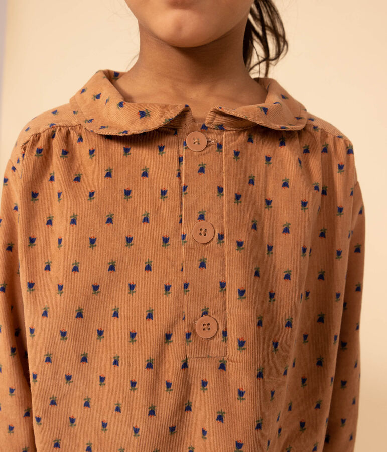 Robe manches longues en velours fleurie enfant fille SIENNA/ MULTICO